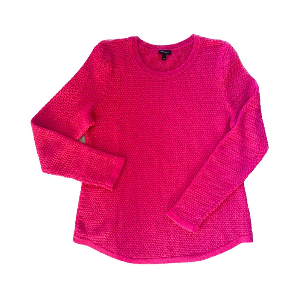 Talbots Magenta Knit Sweater Size Large